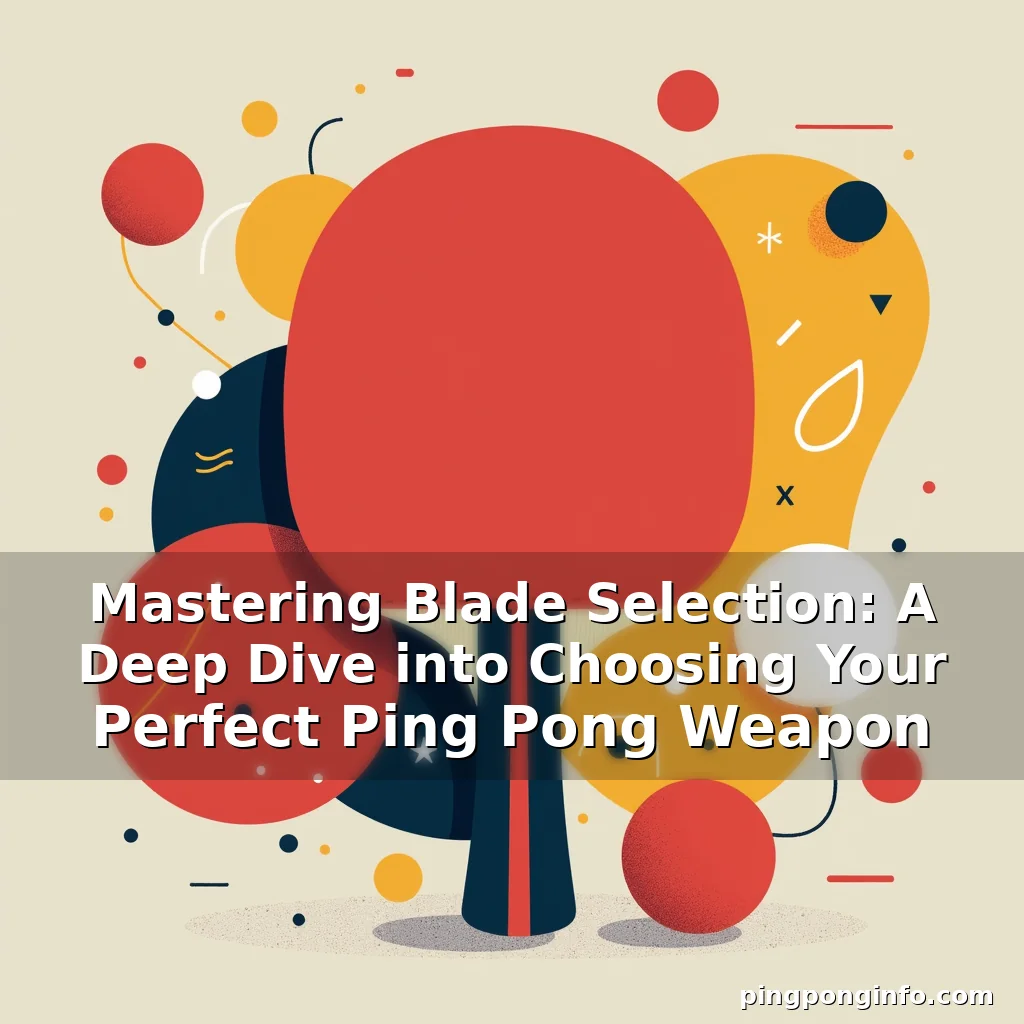 Read more about the article Mastering Blade Selection: A Deep Dive into Choosing Your Perfect Ping Pong Weapon